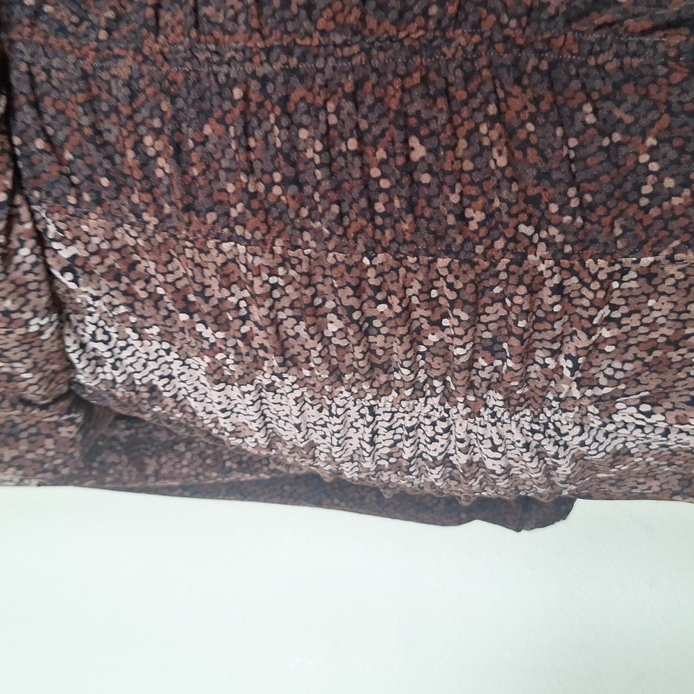 H&M Pretty Long  Brown & Tan Dress Size S - Picture 9 of 16